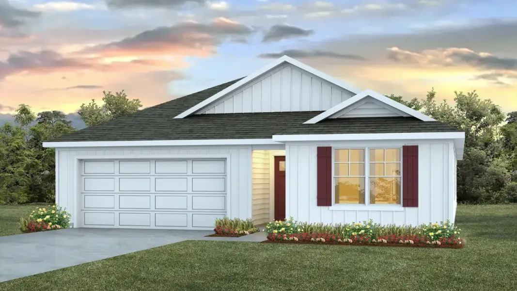 Representative exterior photo of a completed home built from the Lakeside by D.R. Horton in Maple Grove, Conway, SC (Image 4).