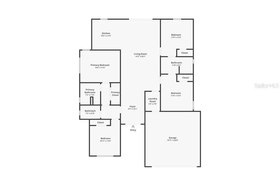 2D floor plan layout of this home in , Cape Coral, FL (Image 4).