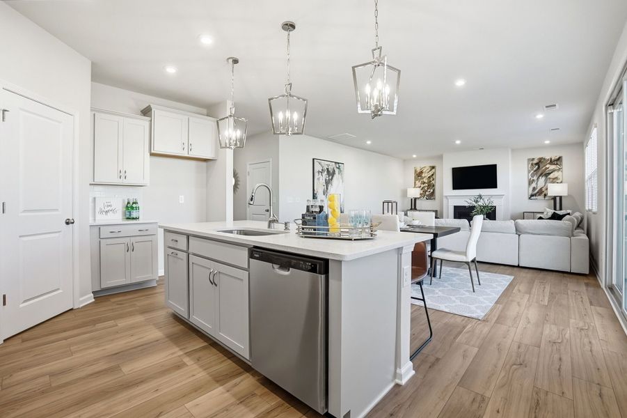 Furnished interior view inside a new home in Waxhaw Landing, Monroe (Image 8).