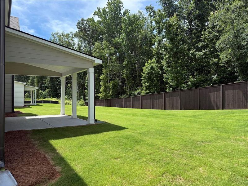 Exterior details and patio area of a home in Rosewood Lake Estates, Hoschton (Image 22). Exterior details and patio area of a home in Rosewood Lake Estates, Hoschton (Image 22).