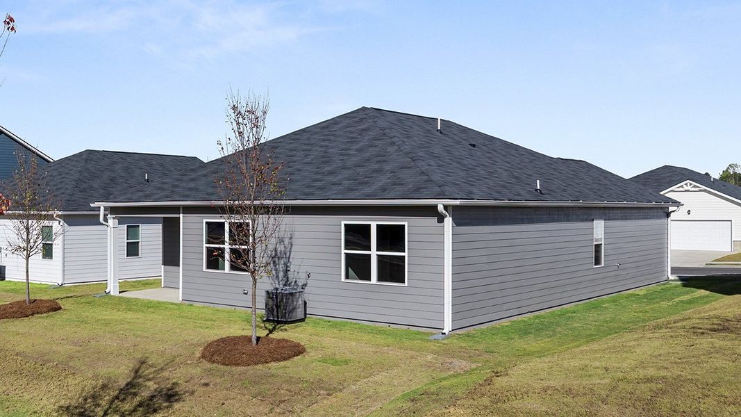 Exterior details and patio area of a home in Captain's Corner, Grovetown (Image 4). Exterior details and patio area of a home in Captain's Corner, Grovetown (Image 4).