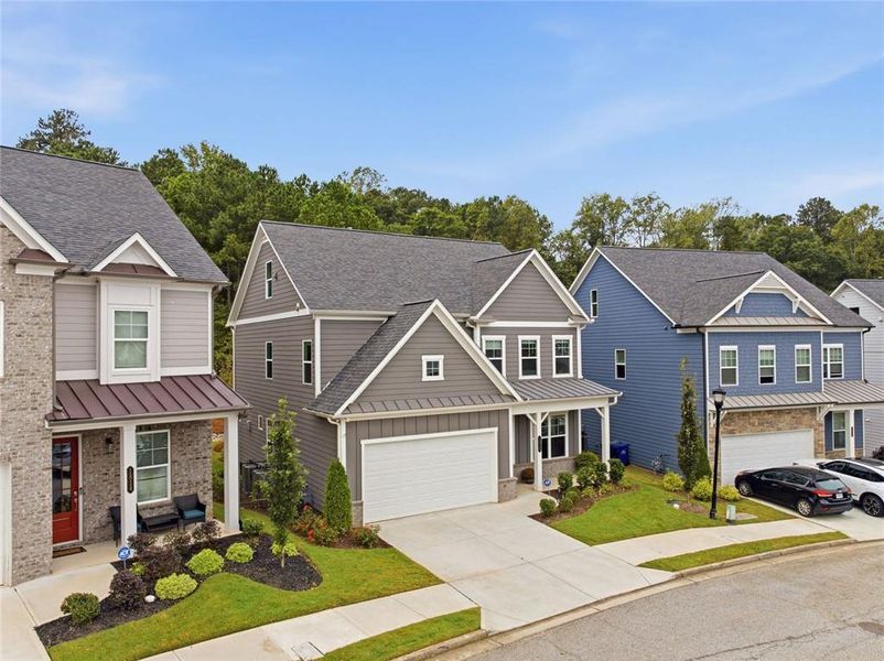Front exterior of a new home in West Highlands, Atlanta, GA, highlighting curb appeal (Image 33). Front exterior of a new home in West Highlands, Atlanta, GA, highlighting curb appeal (Image 33).