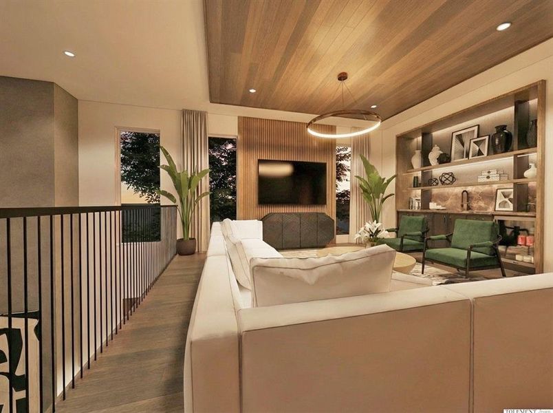 Furnished interior view inside a new home in , Dallas (Image 11).