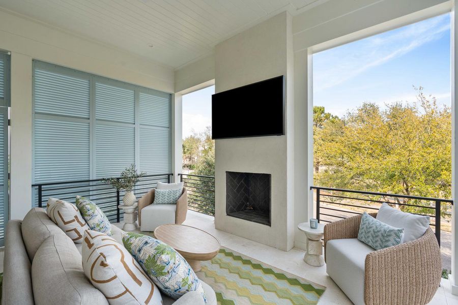 Exterior details and patio area of a home in , Charleston (Image 45).