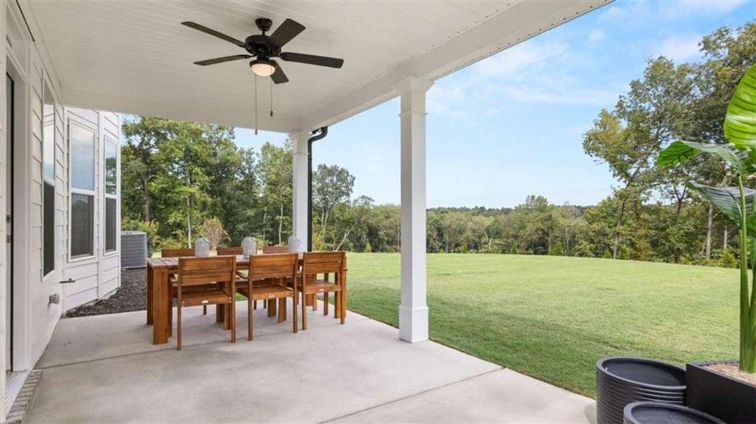 Exterior details and patio area of a home in Heritage Pointe, Senoia (Image 3). Exterior details and patio area of a home in Heritage Pointe, Senoia (Image 3).