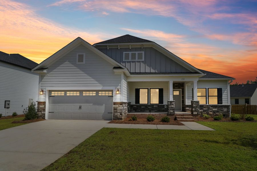 Representative exterior photo of a completed home built from the Gardener ll by Great Southern Homes in Blythewood Farms, Blythewood, SC (Image 22). Representative exterior photo of a completed home built from the Gardener ll by Great Southern Homes in Blythewood Farms, Blythewood, SC (Image 22).