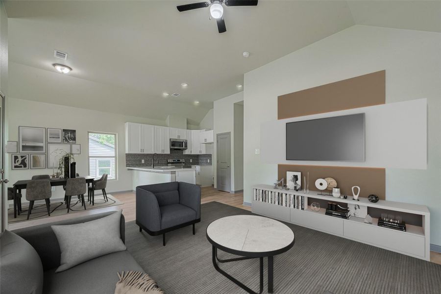 Furnished interior view inside a new home in , Baytown (Image 10). Furnished interior view inside a new home in , Baytown (Image 10).