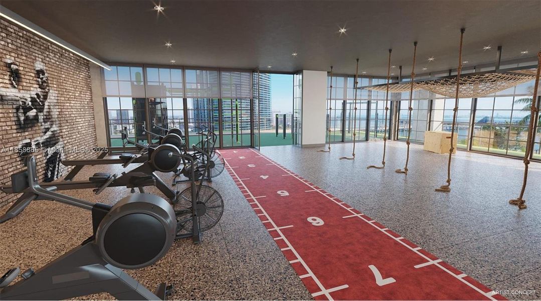 Furnished interior view inside a new home in , Miami (Image 15).