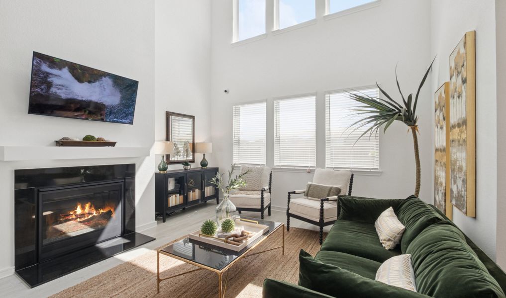 Great room with optional fireplace