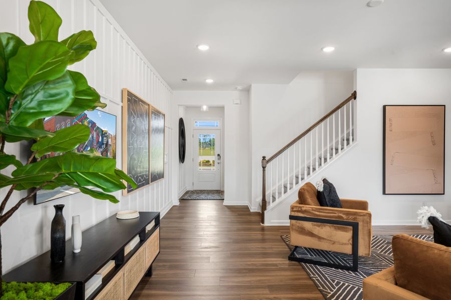 Representative furnished interior of a home built from the Claymore by Mattamy Homes in Magnolia Park Townes, Garner (Image 8).