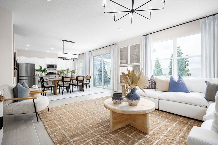 Representative furnished interior of a home built from the Cape by Risewell Homes in Marion Ridge, Haines City (Image 16).