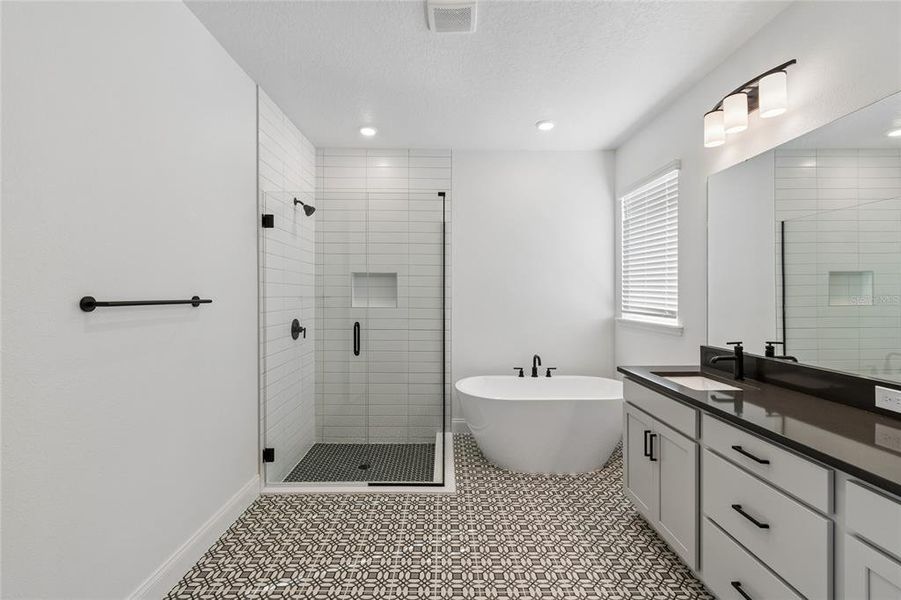 Furnished interior view inside a new home in Weslyn Park in Sunbridge 34', St. Cloud (Image 9).