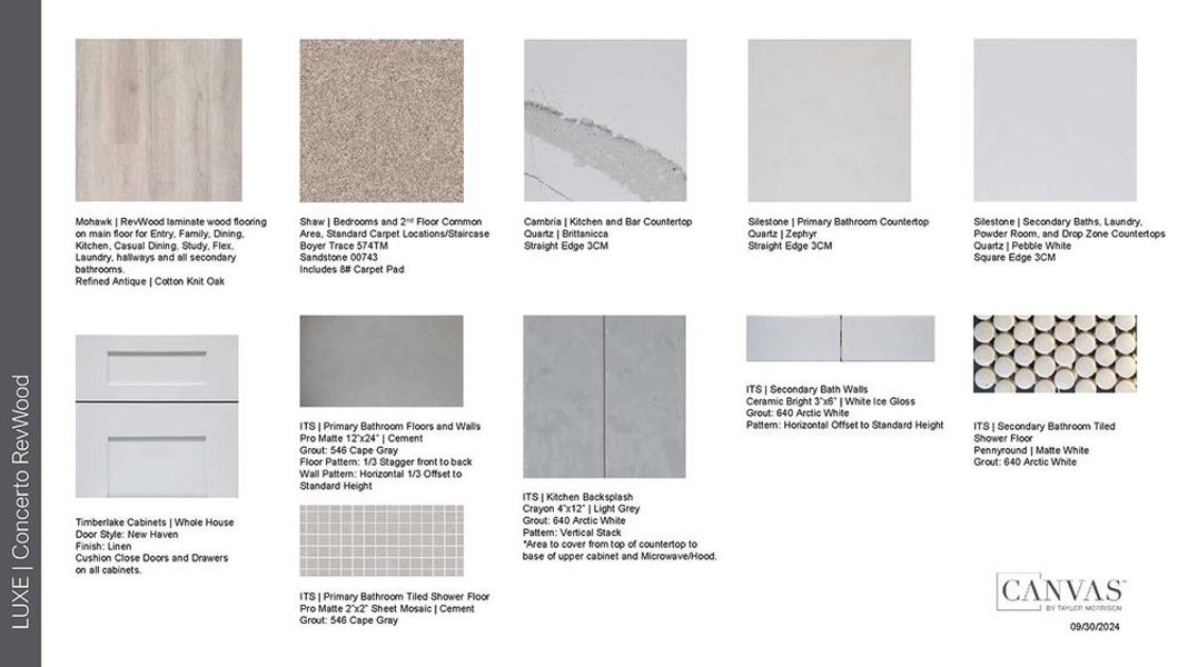 Sample of building materials used in homes in Esplanade at Wiregrass Ranch, Wesley Chapel (Image 23).