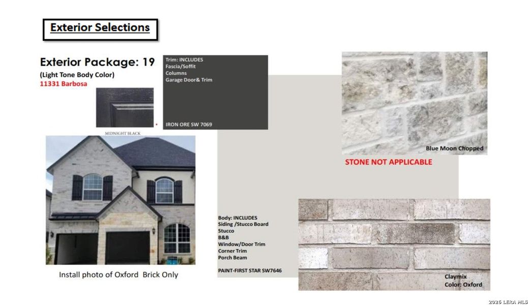 Sample of building materials used in homes in Davis Ranch, San Antonio (Image 4).
