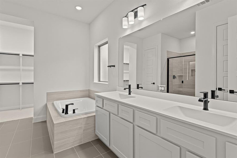 Furnished interior view inside a new home in Walsh Classic, Fort Worth (Image 12). Furnished interior view inside a new home in Walsh Classic, Fort Worth (Image 12).