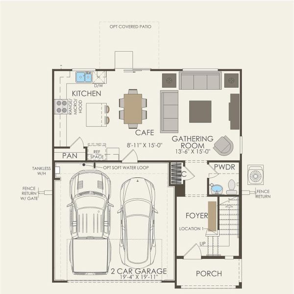 2D floor plan layout of this home in Asante- Atrium Series, Surprise, AZ (Image 21). 2D floor plan layout of this home in Asante- Atrium Series, Surprise, AZ (Image 21).