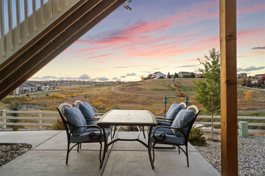 Walk-out to patio from basement for dining or relaxing while enjoying sweeping open-space views.