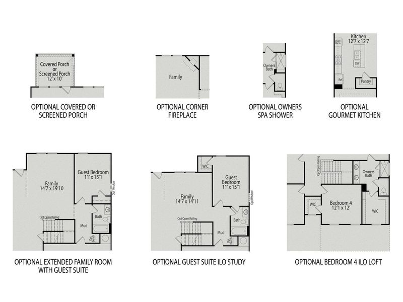 2D floor plan layout for the The Willow B by Davidson Homes LLC in Sage on North Main, Wake Forest, NC (Image 5).