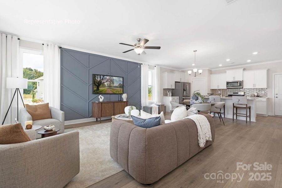 Furnished interior view inside a new home in Sanctuary at Southgate, Indian Trail (Image 12).