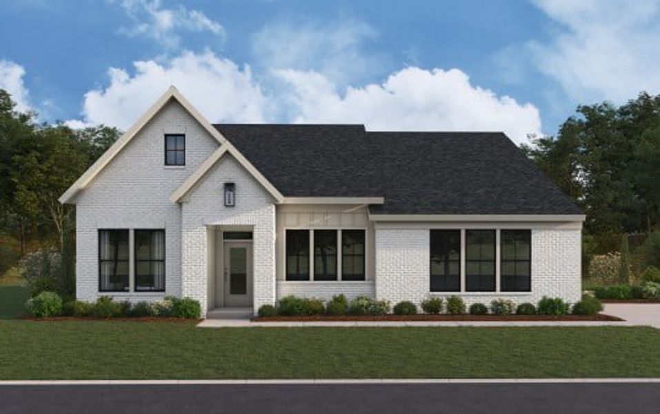 Representative exterior photo of a completed home built from the Emmett by Fischer Homes in Stonehaven, Hoschton, GA (Image 8).
