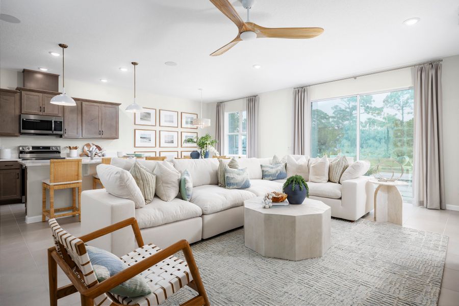 Representative furnished interior of a home built from the Dune by Risewell Homes in Hodges Reserve, Howey-in-the-Hills (Image 3).