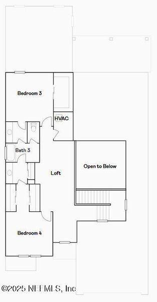 2D floor plan layout of this home in Russell Retreat, Green Cove Springs, FL (Image 5).