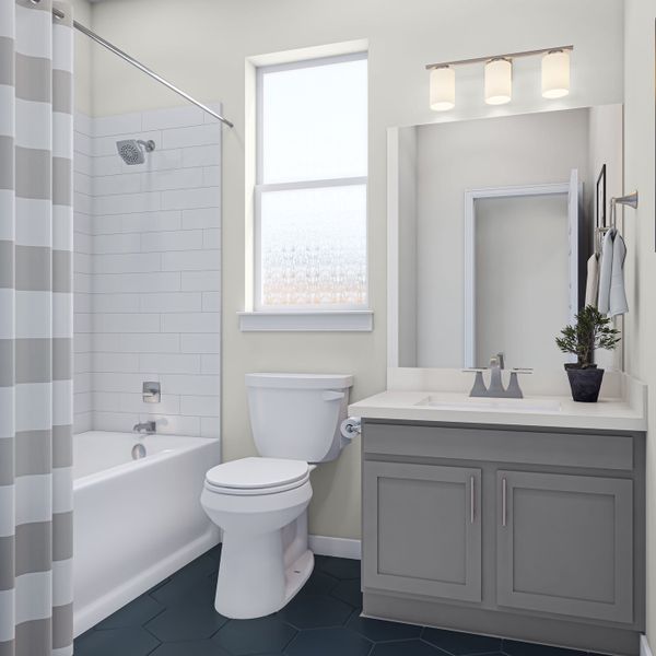 Representative furnished interior of a home built from the Fairfield by Tri Pointe Homes in Lagos Reserve, Manor (Image 20).