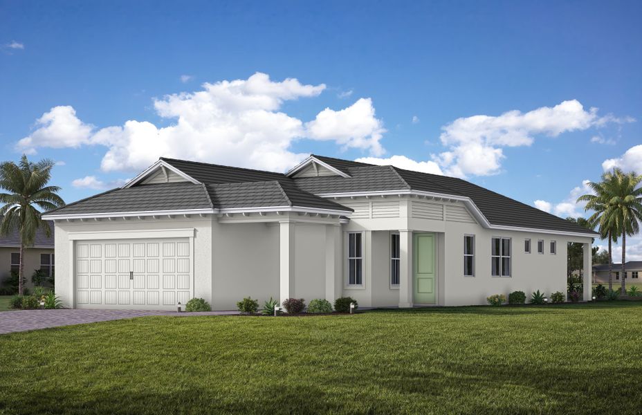 Representative exterior photo of a completed home built from the Flagstone by Pulte Homes in SeaFlower, Bradenton, FL (Image 31). Representative exterior photo of a completed home built from the Flagstone by Pulte Homes in SeaFlower, Bradenton, FL (Image 31).