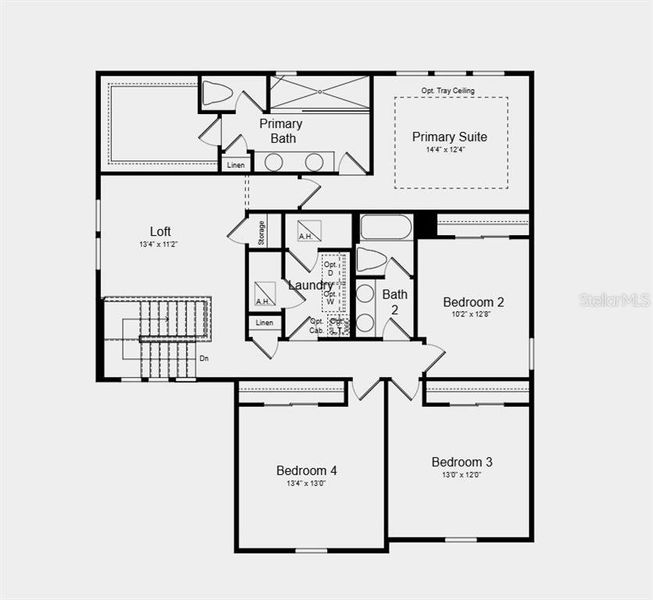2D floor plan layout of this home in Indigo Creek, Apollo Beach, FL (Image 2). 2D floor plan layout of this home in Indigo Creek, Apollo Beach, FL (Image 2).