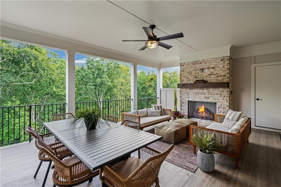 Exterior details and patio area of a home in Laurel View, Suwanee (Image 28).