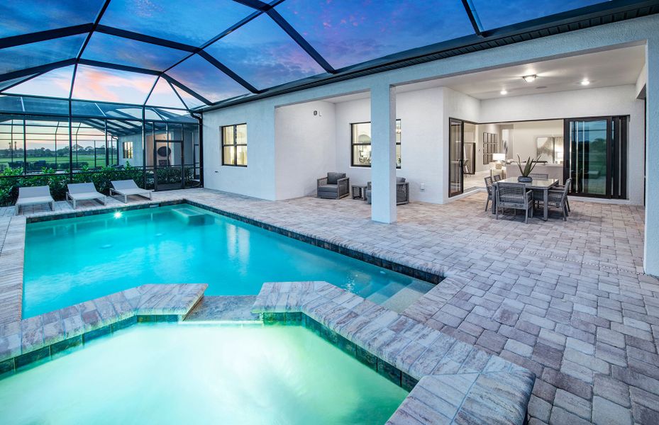 Exterior details and patio area of a home in Talon Preserve on Palmer Ranch, Nokomis (Image 2).