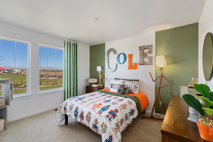 Furnished interior view inside a new home in Trailside on Harmony, Timnath (Image 39).