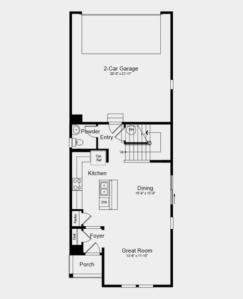 2D floor plan layout for the Celeste by Taylor Morrison in Parterre Horizon Collection, Thornton, CO (Image 3).