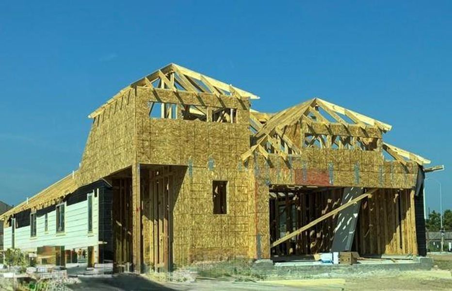 In-progress construction of a new home in The Meadows at Imperial Oaks, Spring, TX (Image 7).