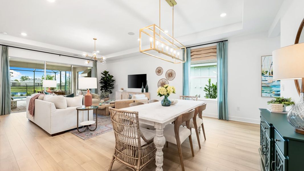 Representative furnished interior of a home built from the Milan by Taylor Morrison in Esplanade at Coasterra, Palmetto (Image 7). Representative furnished interior of a home built from the Milan by Taylor Morrison in Esplanade at Coasterra, Palmetto (Image 7).