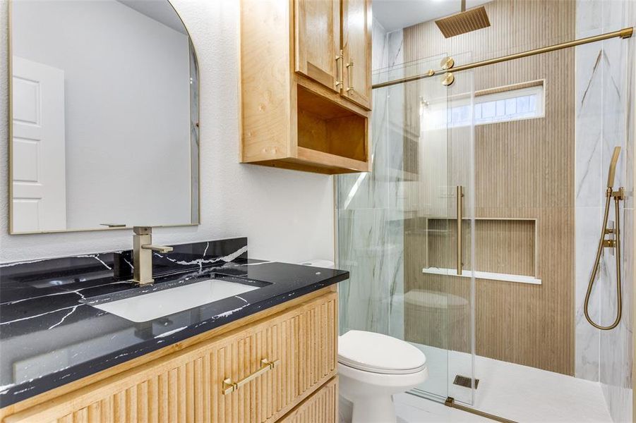 Close-up of interior finishes inside a home in , Fort Worth (Image 19).