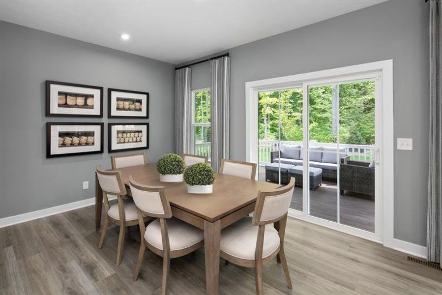 Representative furnished interior of a home built from the Roanoke by Ryan Homes in Flora Estates, Moyock (Image 3). Representative furnished interior of a home built from the Roanoke by Ryan Homes in Flora Estates, Moyock (Image 3).