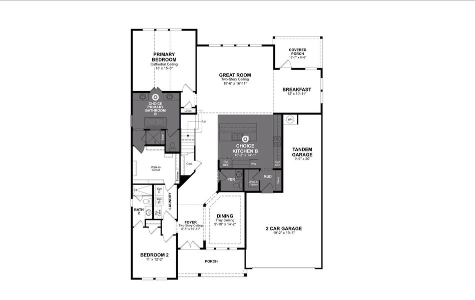 2D floor plan layout for the Lockhart by Beazer Homes in Legacy: Hilltop Collection, League City, TX (Image 7). 2D floor plan layout for the Lockhart by Beazer Homes in Legacy: Hilltop Collection, League City, TX (Image 7).