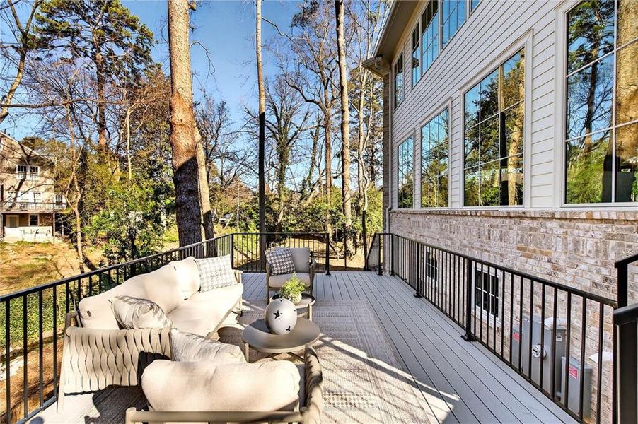 Exterior details and patio area of a home in , Atlanta (Image 30).