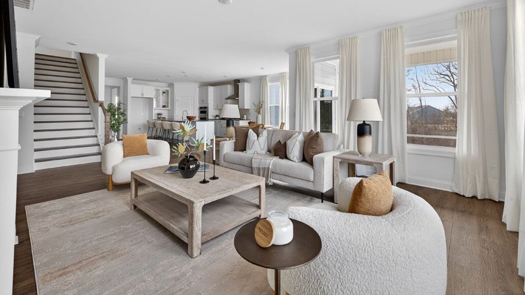 Representative furnished interior of a home built from the Hartwell by D.R. Horton in The Manors at Winston Pointe, Clayton (Image 6).