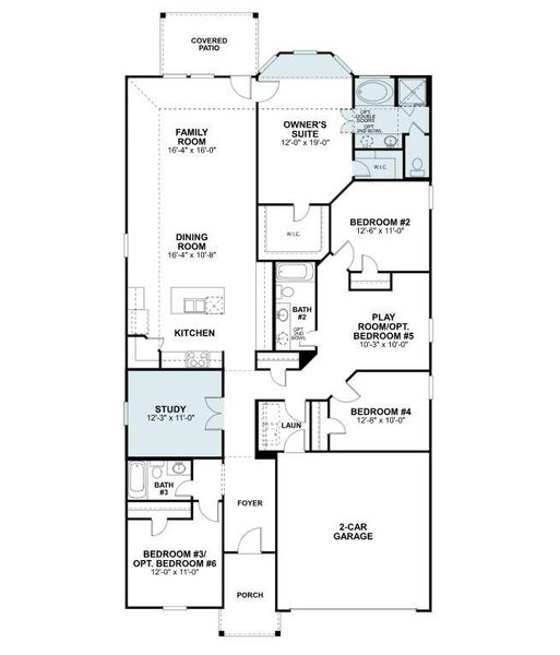 2D floor plan layout of this home in Lone Star Landing, Montgomery, TX (Image 4). 2D floor plan layout of this home in Lone Star Landing, Montgomery, TX (Image 4).