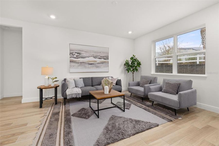 Furnished interior view inside a new home in Green Key Village, Lady Lake (Image 11).