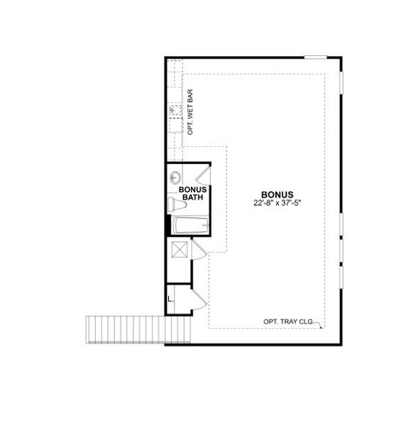 2D floor plan layout for the Newport II Bonus by M/I Homes in Connerton, Land O' Lakes, FL (Image 3).