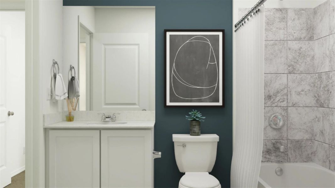 Furnished interior view inside a new home in Woodfield Preserve: Ridgepointe Collection, Georgetown (Image 8).