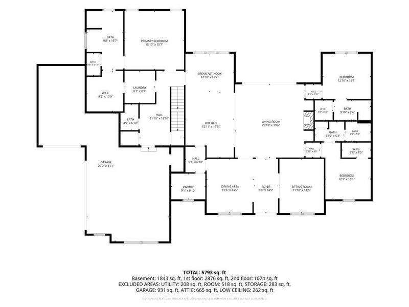 2D floor plan layout of this home in , Canton, GA (Image 5).