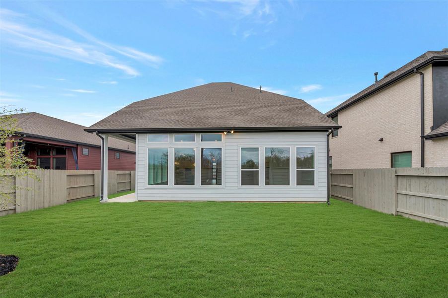 Exterior details and patio area of a home in Pomona - Reserve Collection, Manvel (Image 3).