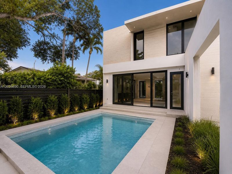 Exterior details and patio area of a home in , Miami (Image 10). Exterior details and patio area of a home in , Miami (Image 10).