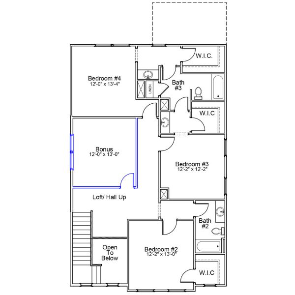 2D floor plan layout of this home in Porter Ridge, Elgin, SC (Image 3).