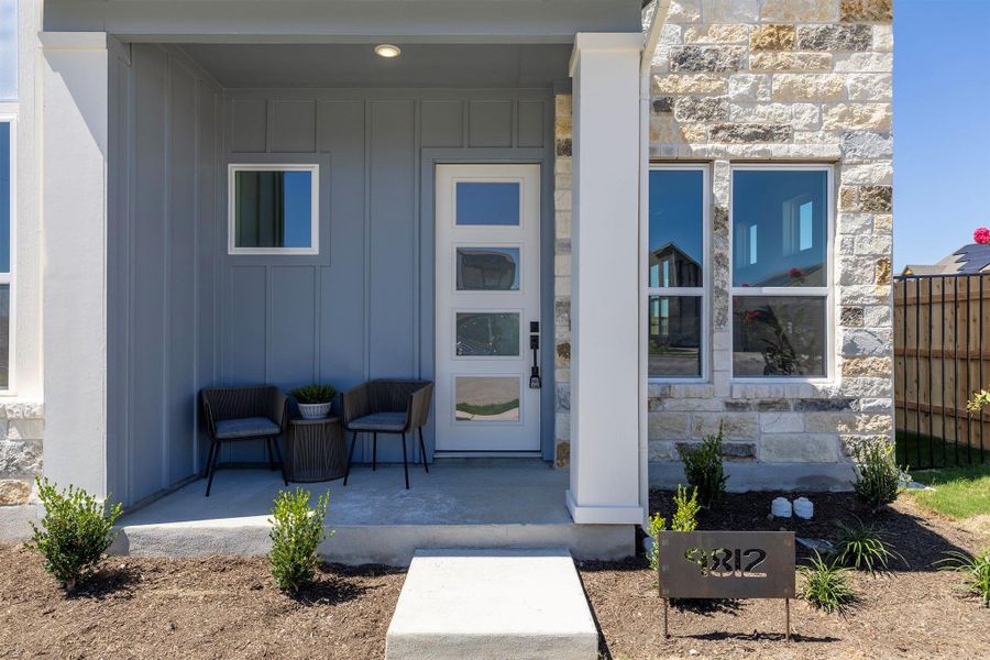 Exterior details and patio area of a home in Whisper Valley, Manor (Image 3). Exterior details and patio area of a home in Whisper Valley, Manor (Image 3).