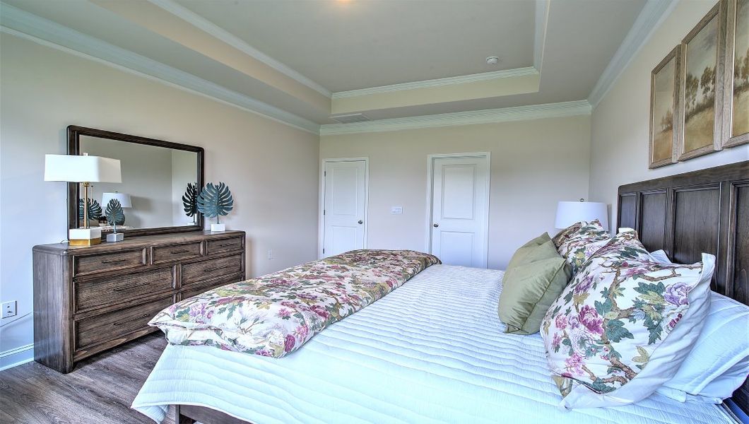 Furnished interior view inside a new home in Reserve at Tap Root Farms, Fletcher (Image 32). Furnished interior view inside a new home in Reserve at Tap Root Farms, Fletcher (Image 32).